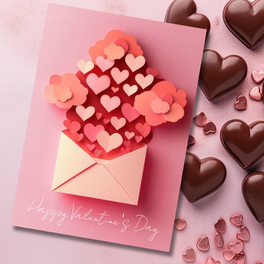 Papercut Hartjes Valentijnsgroet Feestdagen Kaart