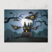 Papercut Haunted Castle and Bats Briefkaart (Voorkant)