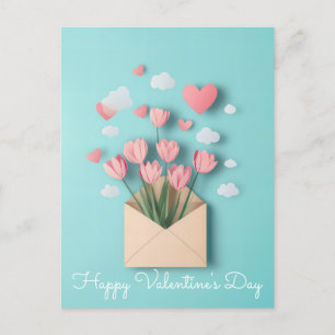 Papercut Hearts and Flowers Valentijns's Greeting Briefkaart