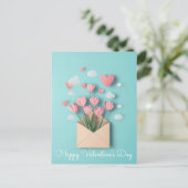 Papercut Hearts and Flowers Valentijns's Greeting Briefkaart (Staand voorkant)