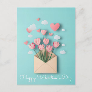 Papercut Hearts and Flowers Valentijns's Greeting Briefkaart