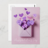 Papercut Hearts and Flowers Valentijns's Greeting Briefkaart (Voorkant / Achterkant)