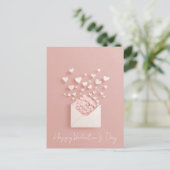 Papercut Hearts Valentijns's Groet Briefkaart (Staand voorkant)