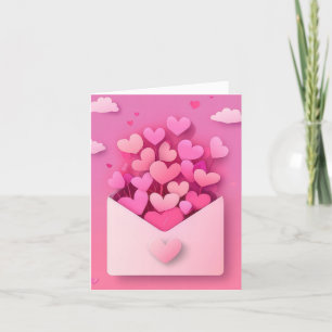 Papercut Hearts Valentijns's Groet Feestdagen Kaart