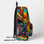 Papercut Kleurrijke Golven Kunstwerk Bedrukte Rugzak (Links)