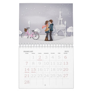 Papercut liefde & Romance koppels Kalender