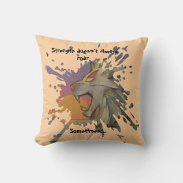 Papercut Lion & Ocean Sunrise Throw Pillow Kussen