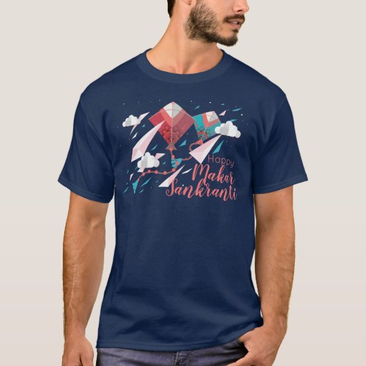 Papercut Makar Sankranti T-shirt (Voorkant)