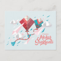 Papercut Makar Sankranti vliegers