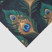Papercut Peacock Feathers patroon Tissuepapier (Detail)