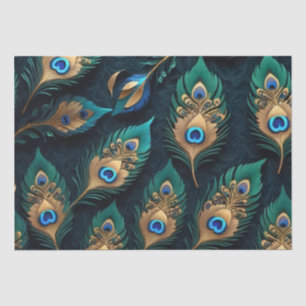 Papercut Peacock Feathers patroon Tissuepapier