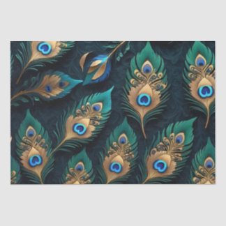 Papercut Peacock Feathers patroon Tissuepapier