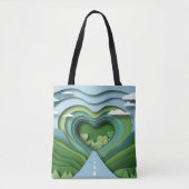 Papercut Road Shopping Errand Canvas tas (Voorkant)