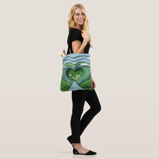 Papercut Road Shopping Errand Canvas tas (Op model)