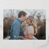 Papercut Rustic Flowers Save the Date Roos Gold Folie Uitnodiging (Achterkant)