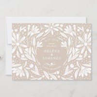 Papercut rustieke bloemen Sandy beige