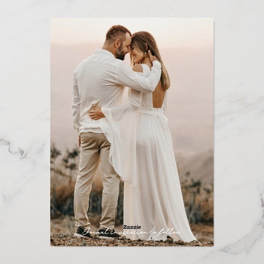 Papercut rustieke bloemen zwart Save the Date Folie Uitnodiging (Achterkant)