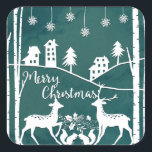 Papercut stijl Merry Christmas Stickers<br><div class="desc">Papercut stijl Merry Christmas Stickers</div>