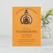 Papercut Turkije Pelgrim Thanksgiving Kaart (Staand voorkant)