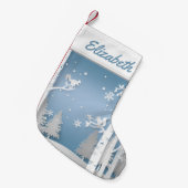 Papercut Winter Forest and Squirrels Kleine Kerstsok (Voorkant (Hangend))