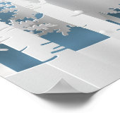 Papercut Winterbos en Eekhoorns Poster (Hoek)