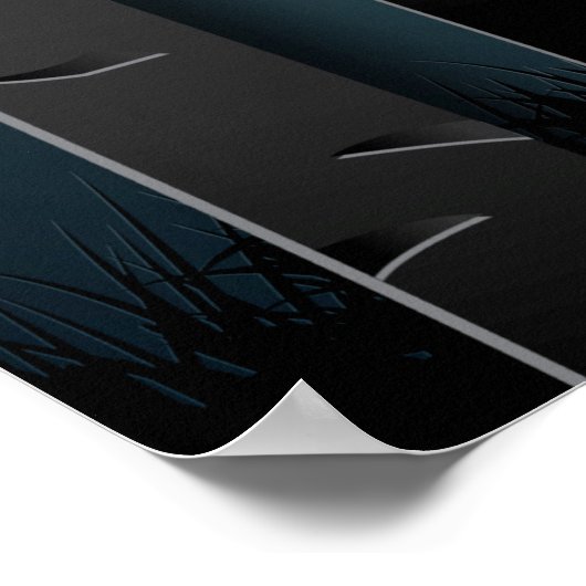 Papercut Witches in het Bos Poster (Hoek)