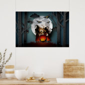 Papercut Witches in het Bos Poster (Keuken)