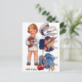 Paperdoll Little Boy Jack Briefkaart (Staand voorkant)