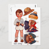  Paperdoll Little Boy Jimmy Briefkaart (Voorkant / Achterkant)