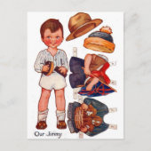  Paperdoll Little Boy Jimmy Briefkaart (Voorkant)