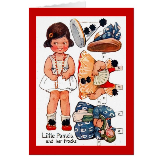 Paperdoll Little Girl Pamela Card (Voorkant)