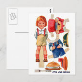  Paperdoll Little Jack Horner briefkaart (Voorkant / Achterkant)