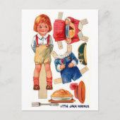  Paperdoll Little Jack Horner briefkaart (Voorkant)