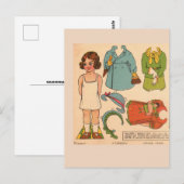 PAPERDOLL MEISJE OUD ZOEK POSTKAART (Voorkant / Achterkant)
