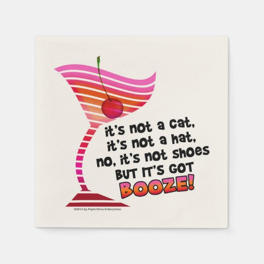 PAPEREN SERVETTEN - MAAR HET KRIJGT ALCOHOL! (Voorkant)