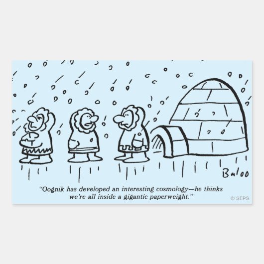 Papergewicht Rechthoekige Sticker (Voorkant)