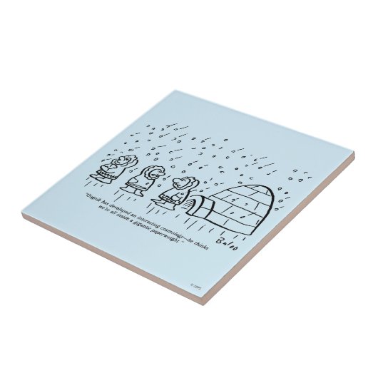 Papergewicht Tegeltje (Zijkant)