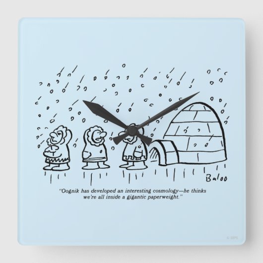 Papergewicht Vierkante Klok (Voorkant)