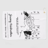 Papering rondom objecten met de wijzers van de klo golfhanddoek (Horizontaal)