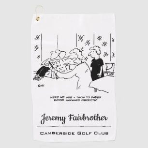 Papering rondom objecten met de wijzers van de klo golfhanddoek