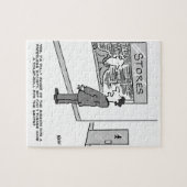 Paperless Society. Man vraagt winkels voor de rol Legpuzzel (Horizontaal)