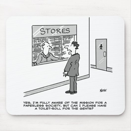 Paperless Society Theme Mouse Mat Muismat (Voorkant)