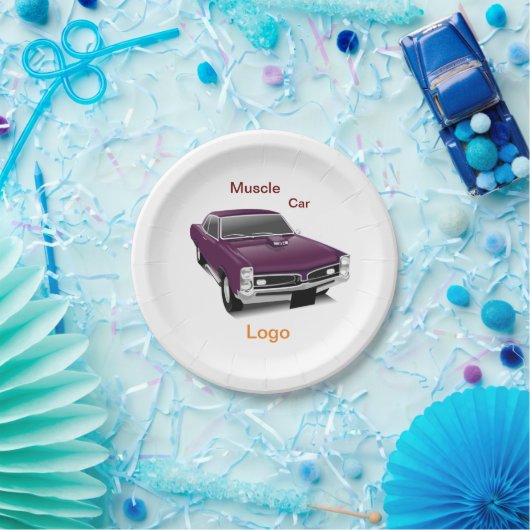 #PaperPlate #MuscleCar #CarDesignPaperPlate Paper Papieren Bordje (Feest)
