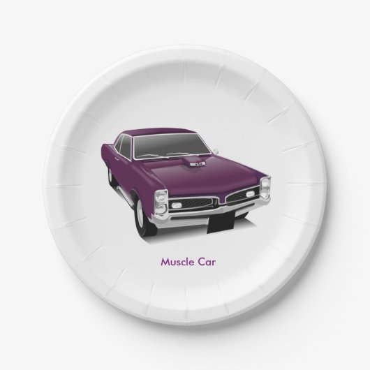 #PaperPlate #MuscleCar #CarDesignPaperPlate Papieren Bordje (Voorkant)