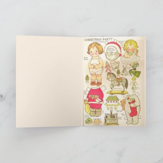  paperpoppen hebben een heel vrolijk kerstfeest feestdagen kaart (Binnen)