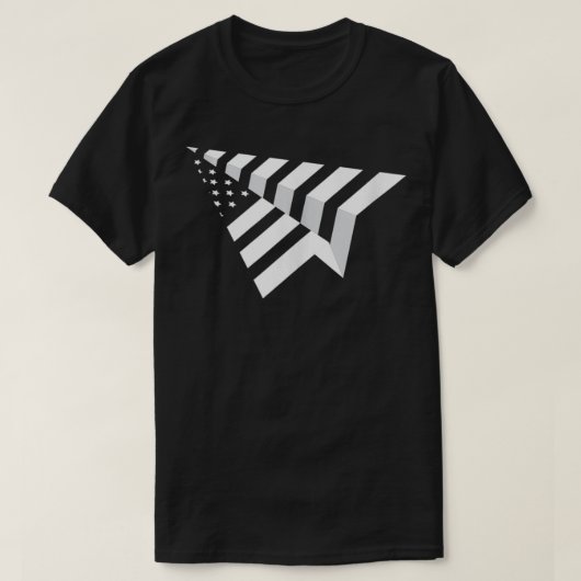 Papers Plane USA Papers Airplane T-shirt (Design voorkant)