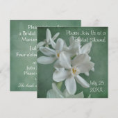 Paperwhite Narcissus Bridal Shower Invitation Kaart (Voorkant / Achterkant)