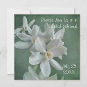 Paperwhite Narcissus Bridal Shower Invitation Kaart