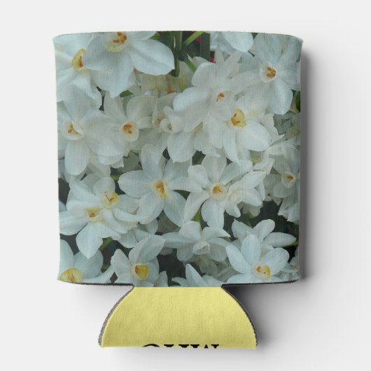 Paperwhite Narcissus Delicate White Flowers Blikjeskoeler (Achterkant)