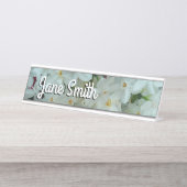 Paperwhite Narcissus Delicate White Flowers Bureau Naambordje (Voorkant)